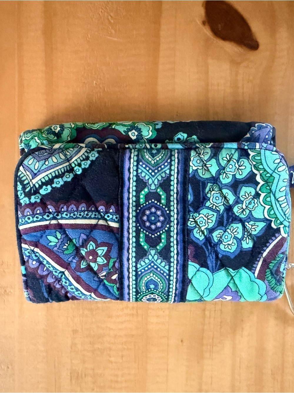 Vera Bradley quilted wallet in the Blue Rhapsody pattern